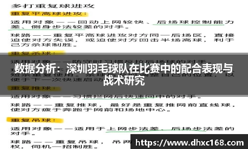 数据分析：深圳羽毛球队在比赛中的配合表现与战术研究
