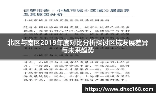 北区与南区2019年度对比分析探讨区域发展差异与未来趋势